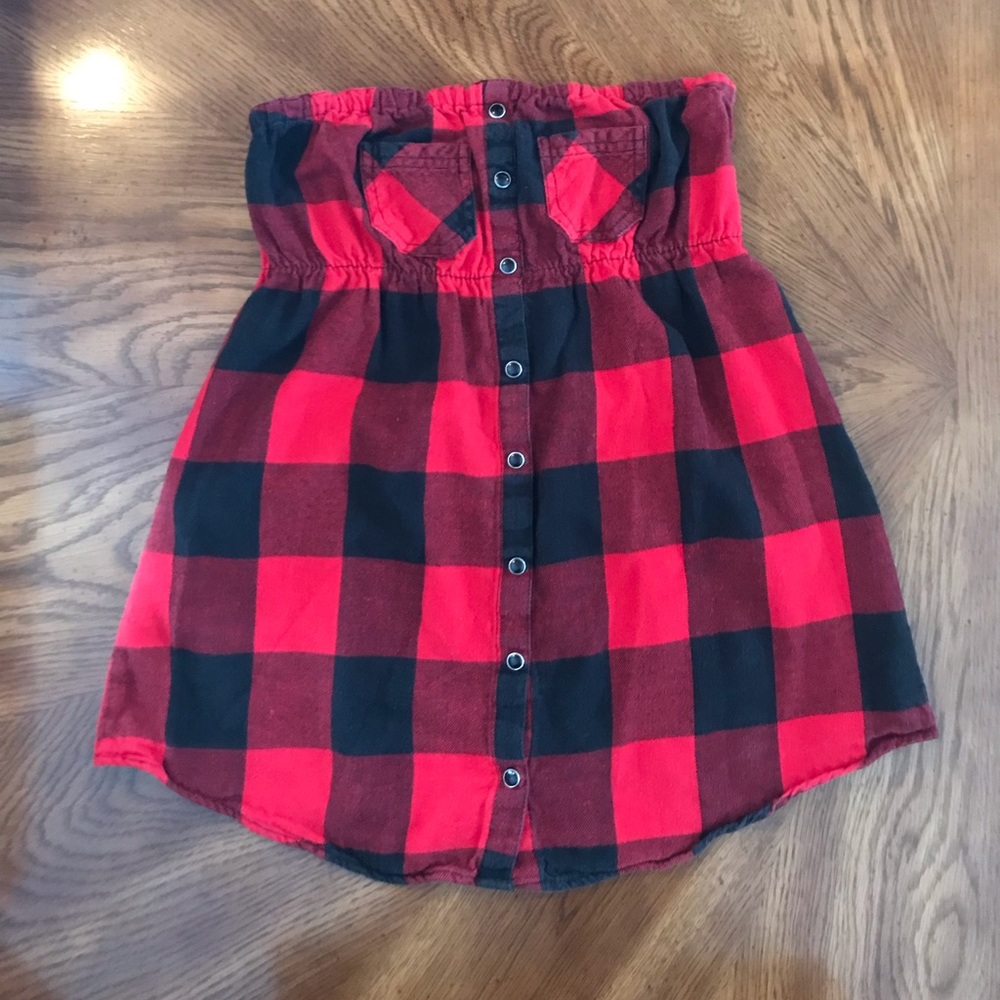 Strapless empire waist blouse